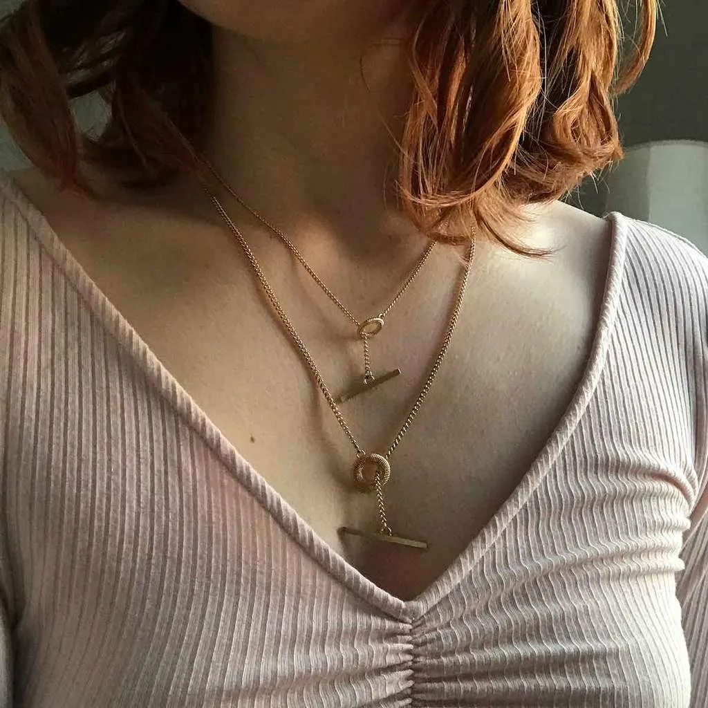 Weol Loop Chunky T Bar Necklace