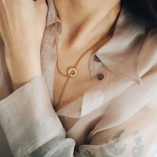 Weol Loop Chunky T Bar Necklace