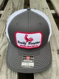 WHISKEY BENT ROWDY ROOSTER GREY/WHITE HAT