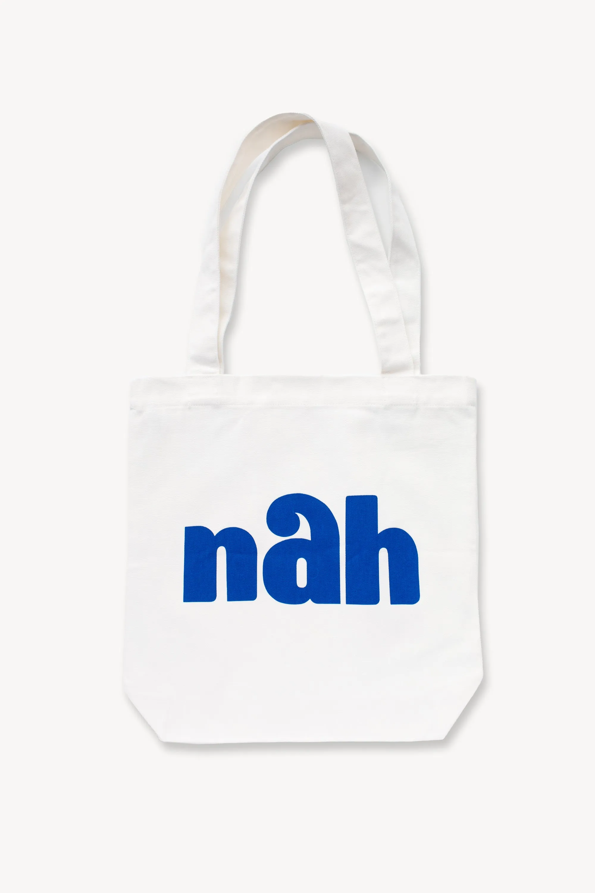 Yah Nah Canvas Two-sided Tote in White
